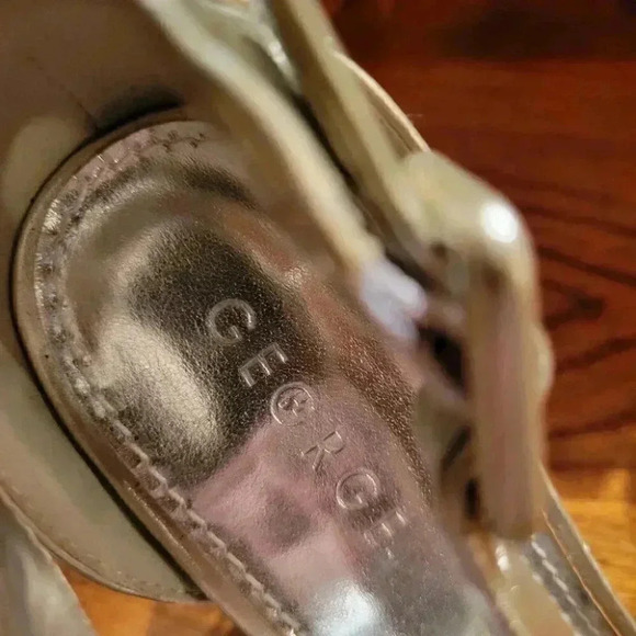 George Silver High Heeled Sandals with ankle strap and Buckle size  7 - Picture 3 of 9